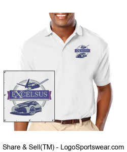 Excelsus Men's Stain Release Wicking Polo Design Zoom